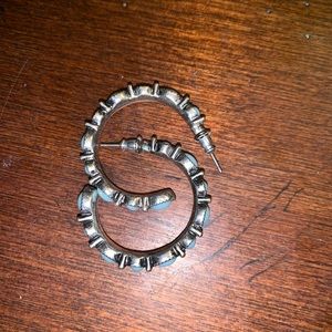 Beautiful turquoise/silver hoops from AE